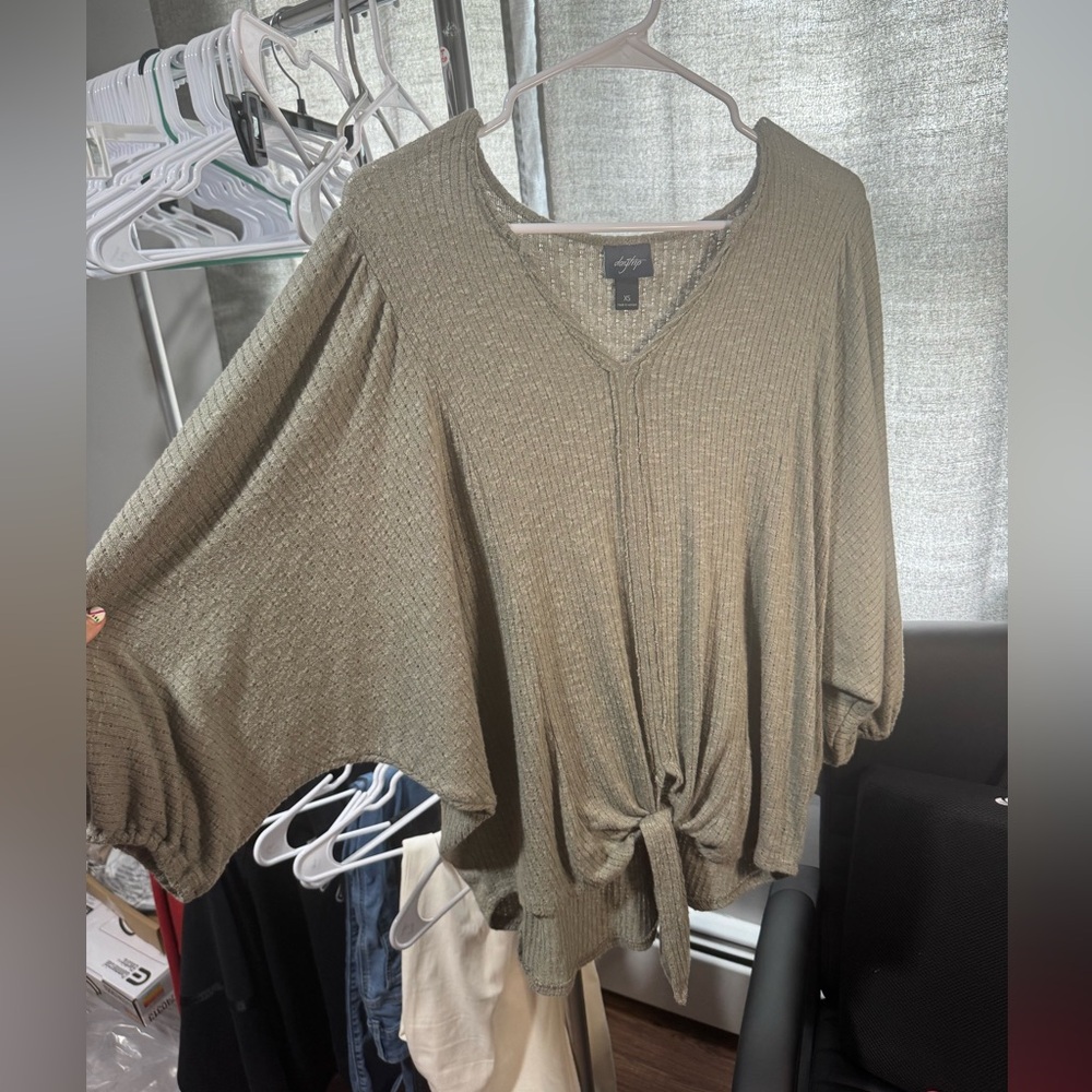 Day trip waffle soft blouse